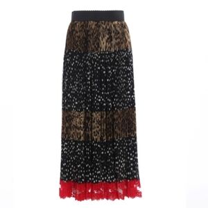 NWT Dolce & Gabbana Animal Print Polka Dot Maxi Skirt Sz 38